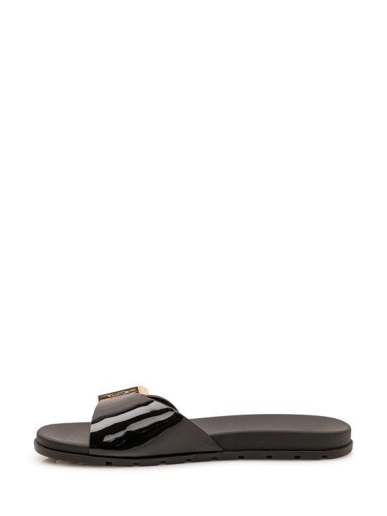 26FW 토리버치 버클 슬라이드 157872 001 PERFECT BLACK GOLD PERFECT BLACK - TORY BURCH