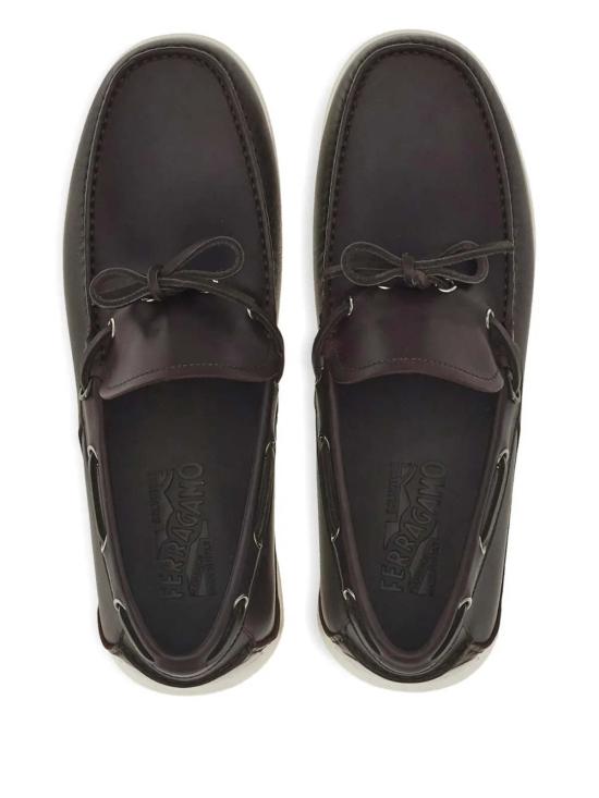  살바토레 페라가모 로퍼 페라가모 가죽 레이스업  브라운 - SALVATORE FERRAGAMO