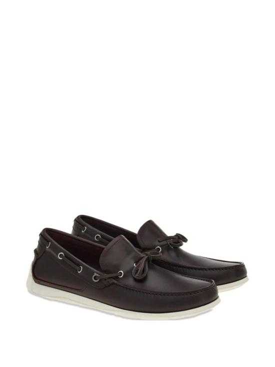  살바토레 페라가모 로퍼 페라가모 가죽 레이스업  브라운 - SALVATORE FERRAGAMO