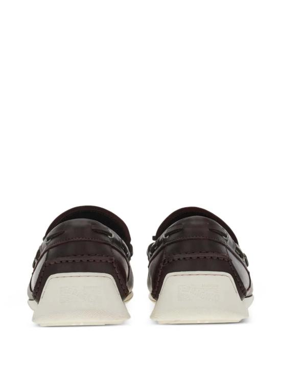 살바토레 페라가모 로퍼 페라가모 가죽 레이스업  브라운 - SALVATORE FERRAGAMO