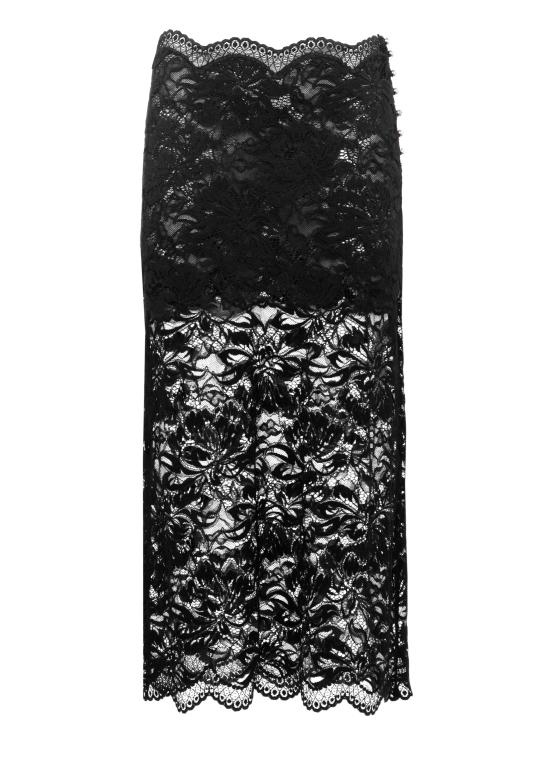 26FW 파코라반 미디 스커트 24AJJU598PA0170 P001 Black