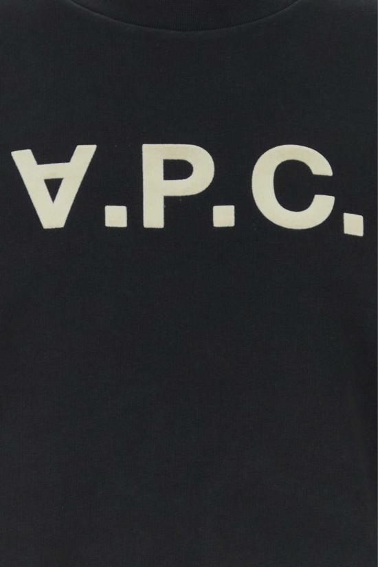  아페쎄 긴팔 티셔츠 A.P.C. 스트레치 코튼 스웨트셔츠 블랙 - A.P.C.