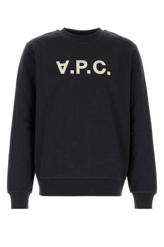  아페쎄 긴팔 티셔츠 A.P.C. 스트레치 코튼 스웨트셔츠 블랙