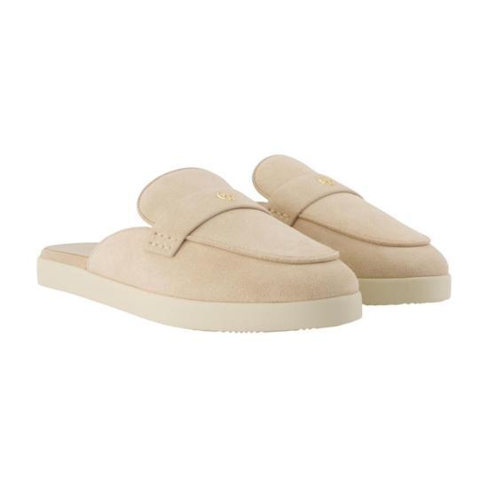  토리버치 뮬/슬리퍼 토리 버치 발레 스포츠 가죽 송아지 가죽 뮬 베이지 - TORY BURCH