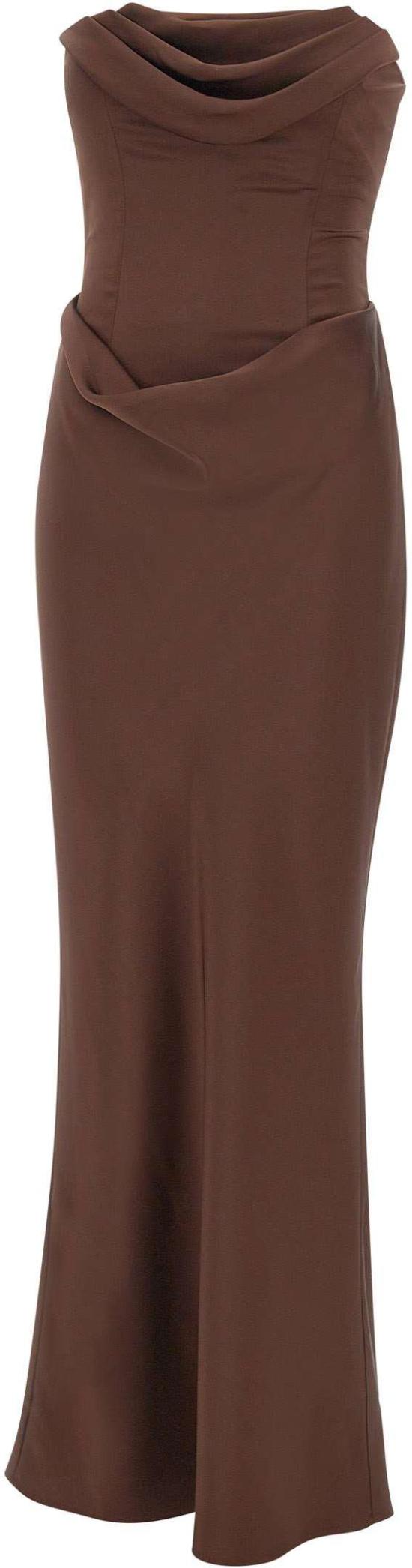 26FW 로테이트 롱 원피스 1163362910 BROWN