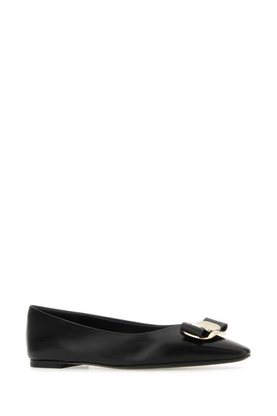  살바토레 페라가모 플랫 슈즈 페라가모 제아 발레리나 블랙 - SALVATORE FERRAGAMO
