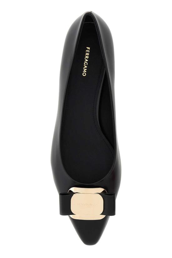  살바토레 페라가모 플랫 슈즈 페라가모 제아 발레리나 블랙 - SALVATORE FERRAGAMO