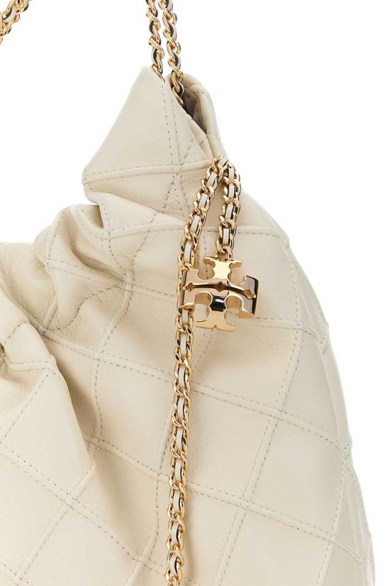  토리버치 가방 아이보리 가죽 미니 플레밍 핸드백 - TORY BURCH