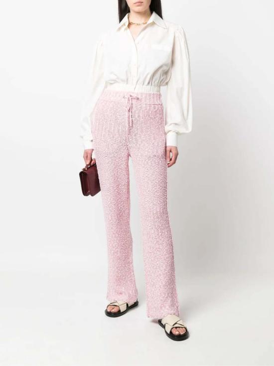  살바토레 페라가모 스트레이트 팬츠 페라가모 드로스트링 허리 팬츠 - SALVATORE FERRAGAMO