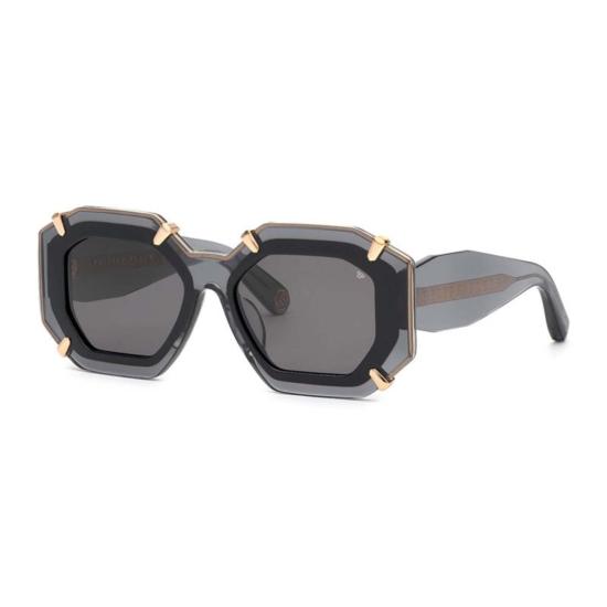  필립 플레인 안경 지오메트릭 풀림 Spp098 V0819 선글라스 (회색) - PHILIPP PLEIN