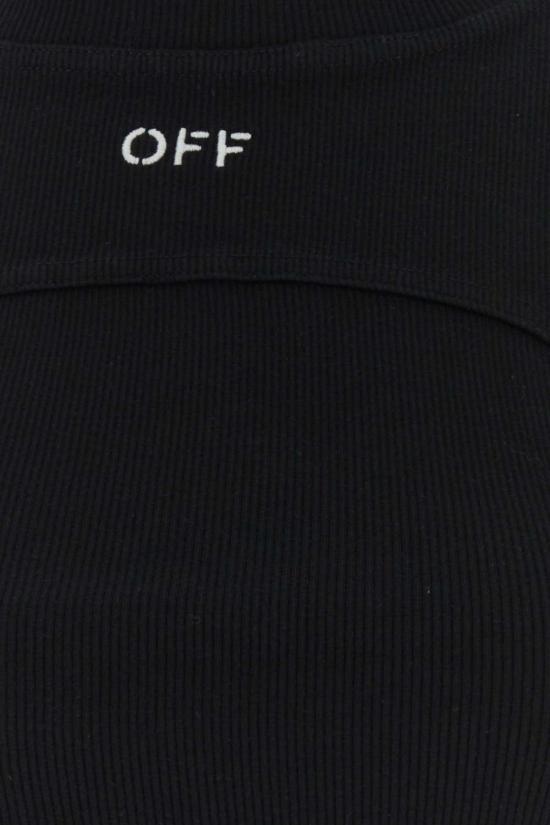  오프화이트 민소매 티셔츠 스트레치 코튼 탱크탑 블랙 화이트 - OFF WHITE