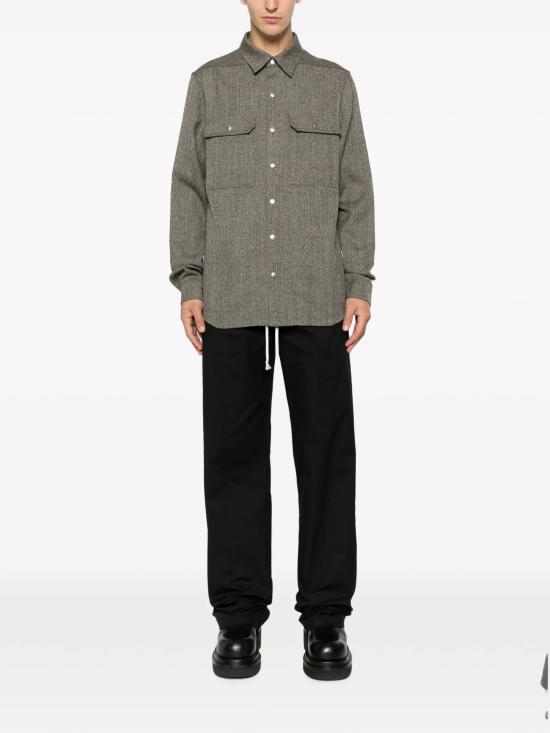 26FW 릭 오웬스 긴팔 셔츠 RU02F4729WBI 79 Grigio - RICK OWENS
