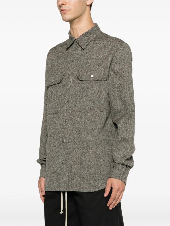 26FW 릭 오웬스 긴팔 셔츠 RU02F4729WBI 79 Grigio - RICK OWENS