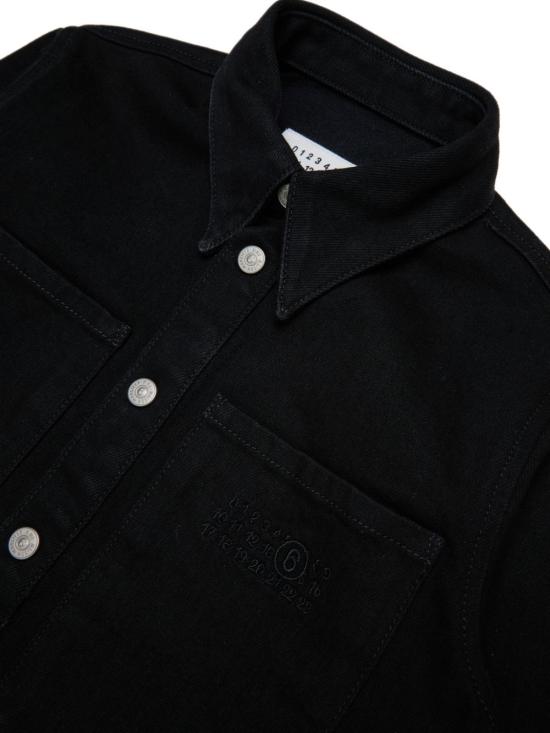 26FW [키즈] MM6 메종마르지엘라 셔츠 M61032MM09E M6900 Nero - MM6 MAISON MARGIELA