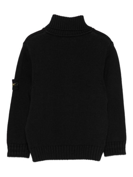 26FW [키즈] 스톤 아일랜드 터틀넥 니트 5100018 S01A2V0029 Nero - STONE ISLAND