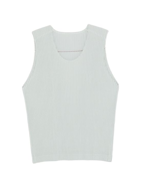 26SS 옴므 플리세 이세이 미야케 민소매 티셔츠 HP66JK062 70 GREY