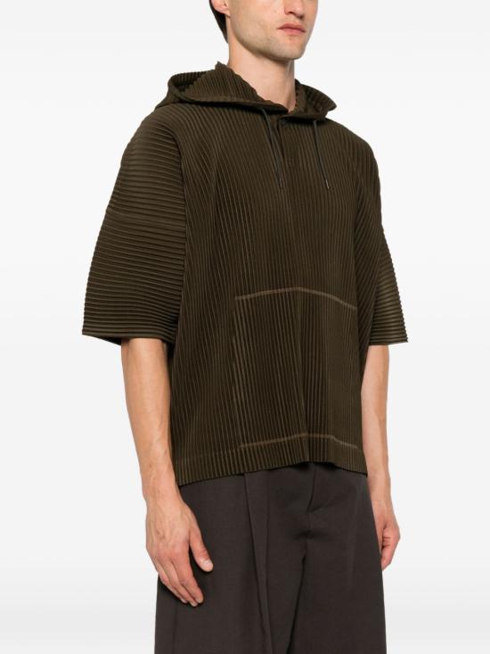 26SS 옴므 플리세 이세이 미야케 반팔 티셔츠 HP66JK063 37 BROWN - HOMME PLISSE' ISSEY MIYAKE