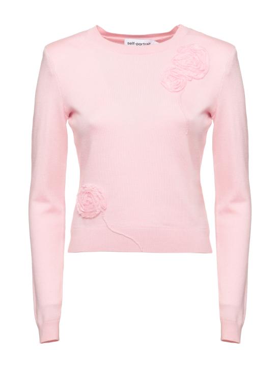 26FW 셀프 포트레이트 스웨터 PF26068TAP PINK FLOWER KNITPINK