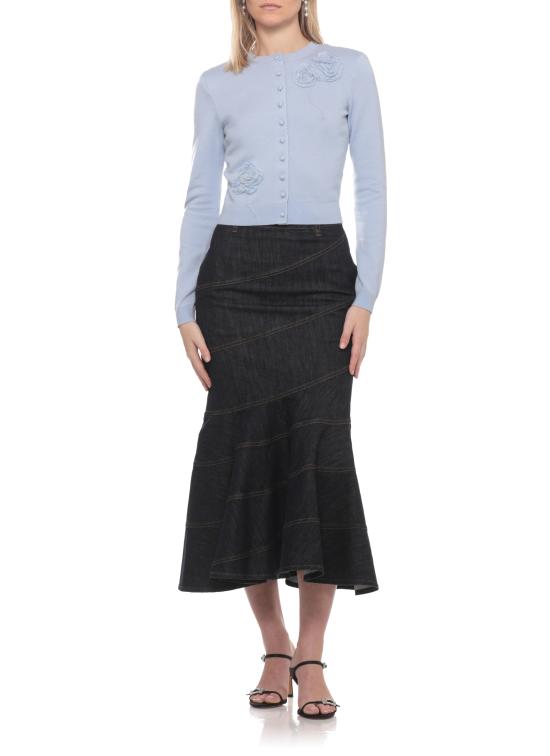 26FW 셀프 포트레이트 가디건 PF26068CBL BLUE FLOWER KNITBLUE Celeste - SELF PORTRAIT