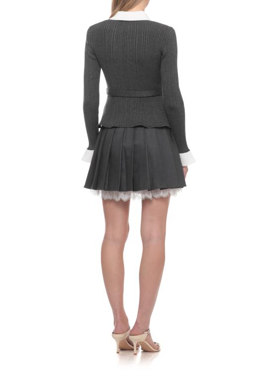 26FW 셀프 포트레이트 가디건 PF26131TGR GREY RIBBED KNITGREY - SELF PORTRAIT