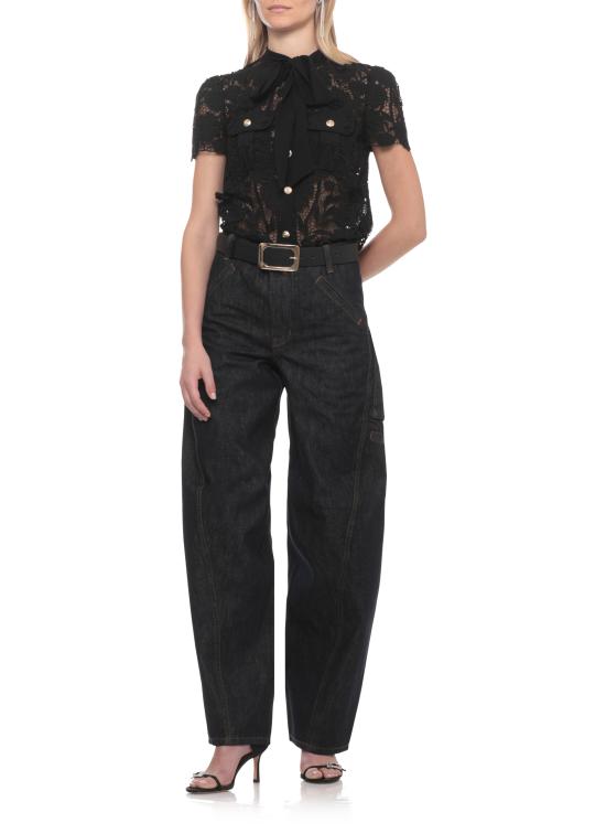 26FW 셀프 포트레이트 블라우스 PF26111TB BLACK LACE TIEBLACK - SELF PORTRAIT