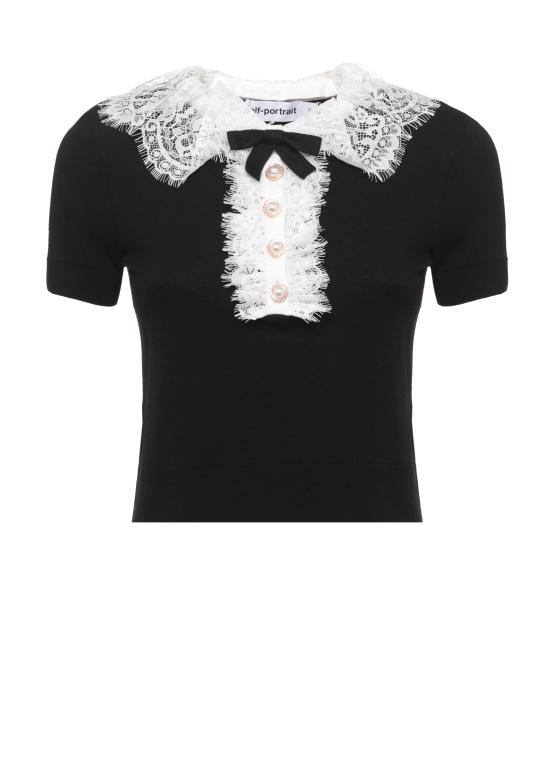 26FW 셀프 포트레이트 스웨터 PF26134TB BLACK KNIT LACEBLACK