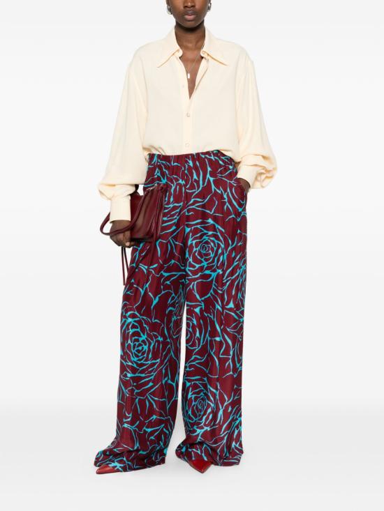26SS 드리스 반 노튼 팔라초 팬츠 130909 3244358 BORDEAUX - DRIES VAN NOTEN
