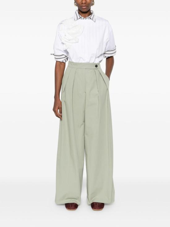 26SS 드리스 반 노튼 스트레이트 팬츠 130903 3309602 GREEN - DRIES VAN NOTEN