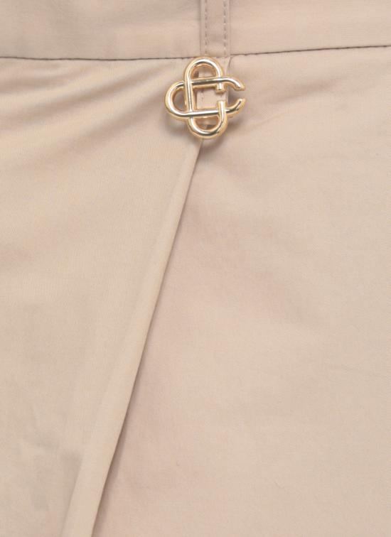 26FW 카사블랑카 스트레이트 팬츠 MPF26TR46201 POPLIN Beige - CASABLANCA
