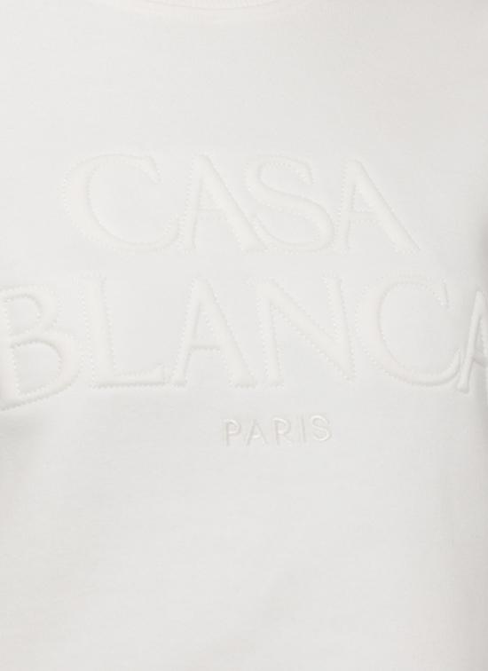 26FW 카사블랑카 스웨터 WPF26JTP52701 COTTON CASHMERE BLEND White - CASABLANCA