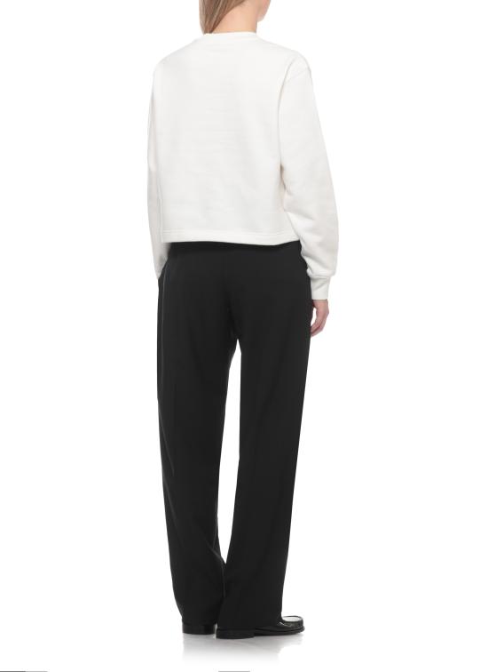 26FW 카사블랑카 스웨터 WPF26JTP52701 COTTON CASHMERE BLEND White - CASABLANCA