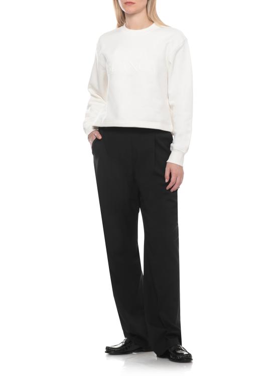 26FW 카사블랑카 스웨터 WPF26JTP52701 COTTON CASHMERE BLEND White - CASABLANCA
