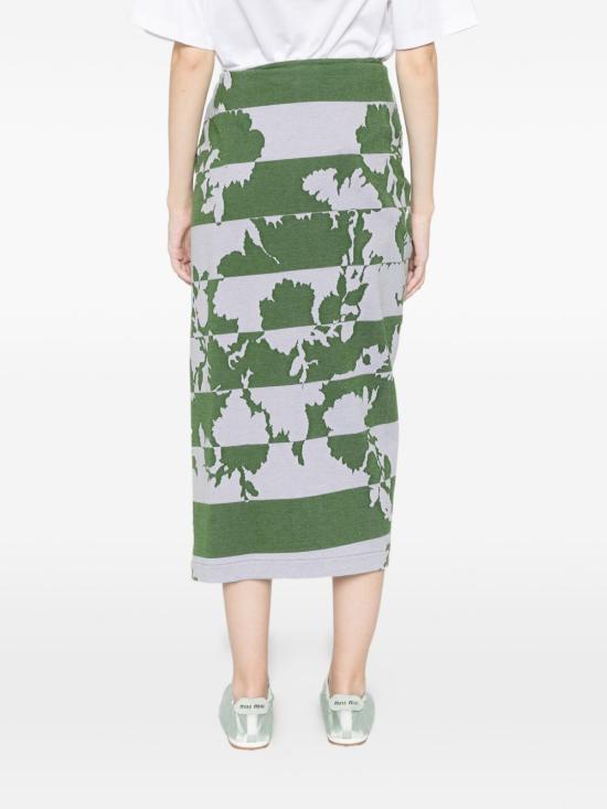 26SS 드리스 반 노튼 미디 스커트 131113 3345604 GREEN - DRIES VAN NOTEN