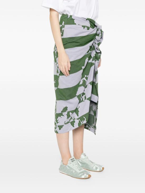 26SS 드리스 반 노튼 미디 스커트 131113 3345604 GREEN - DRIES VAN NOTEN