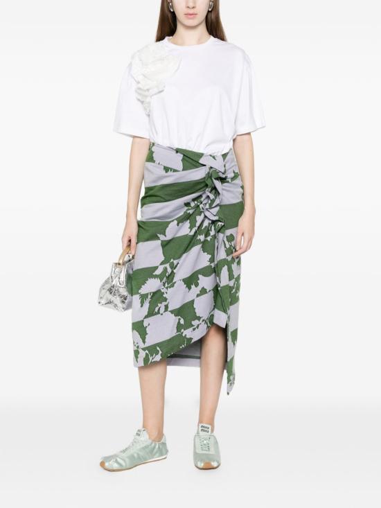 26SS 드리스 반 노튼 미디 스커트 131113 3345604 GREEN - DRIES VAN NOTEN