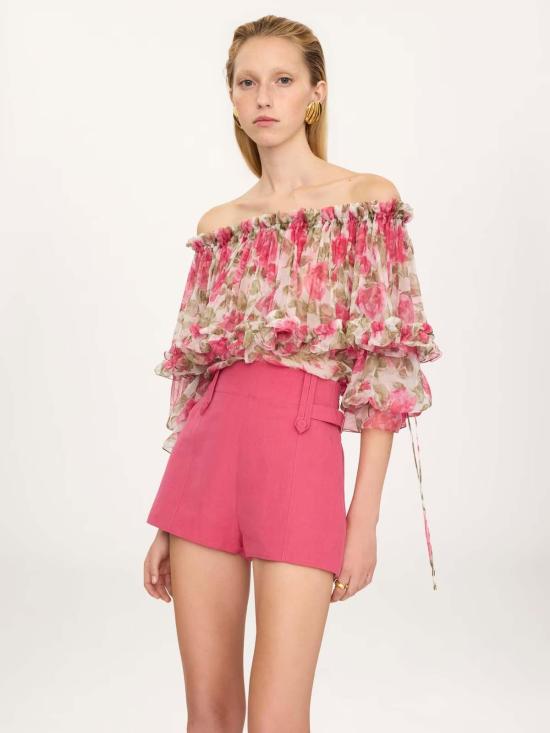  끌로에 숏팬츠 Chloé Chlo 쇼트 코트 신부 부톤 반바지 핑크 - CHLOE
