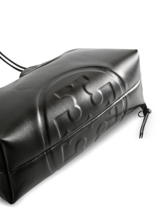 26FW 토리버치 엘라 리사이클드 드로스트링 스몰 토트 핸드백 178768 001 BLACK - TORY BURCH