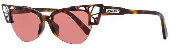  디스퀘어드2 선글라스 Dsquared2 Bella Dq0341 52 S 56mm 플라스틱(아세테이트) 선글라스 다크 하바나 - DSQUARED2