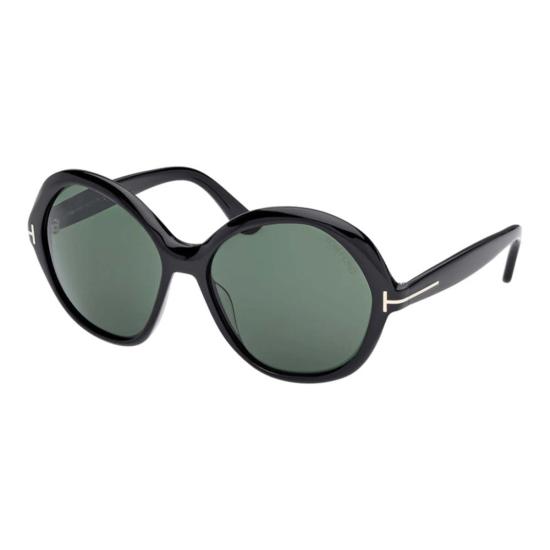  톰포드 선글라스 지오메트릭 풀림 Ft128201 N 선글라스 블랙/그린 - TOMFORD