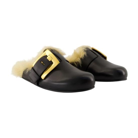  발망 뮬/슬리퍼 앤섬  블랙 - BALMAIN