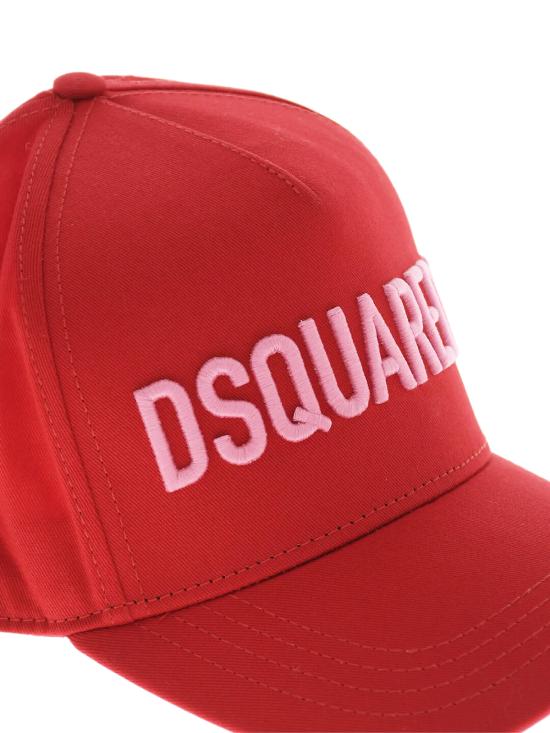  디스퀘어드2 볼캡 Dsquared2 자수 로고 베이스볼 캡 (레드) - DSQUARED2