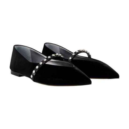  알렉산더 맥퀸 플랫 슈즈 발레리나 블랙 - ALEXANDER MCQUEEN