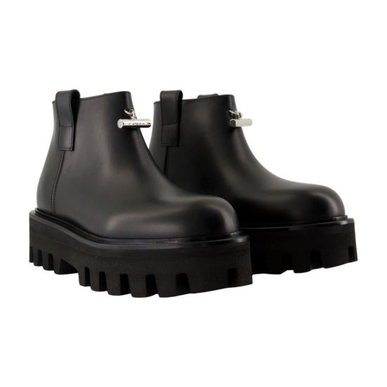  알렉산더 맥퀸 부츠 가죽 송아지 가죽 앵클  블랙 - ALEXANDER MCQUEEN