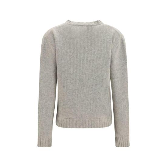  MM6 메종마르지엘라 스웨터 Mm6 메종 마르지엘라 로고 레터링 울  그레이 - MM6 MAISON MARGIELA