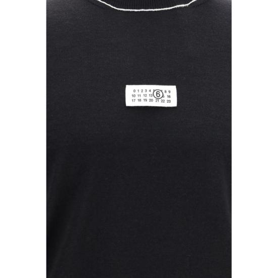 26FW MM6 메종마르지엘라 터틀넥 Mm6 메종 마르지엘라 울 오비스 아리에스 터틀넥  블랙 - MM6 MAISON MARGIELA