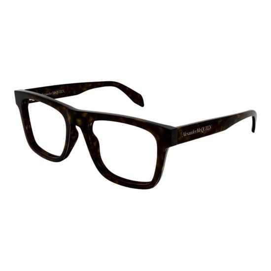  알렉산더 맥퀸 안경 스퀘어 풀림 안경 Am0357o002 브라운 - ALEXANDER MCQUEEN