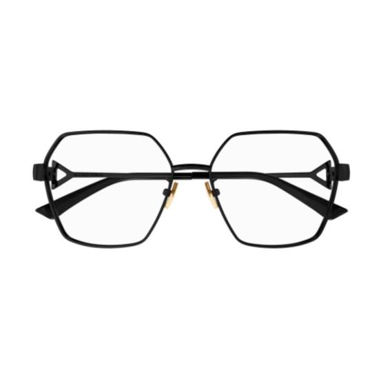  보테가베네타 안경 보테가 베네타 기하학적 풀림  BV1224 O001 블랙 - BOTTEGA VENETA