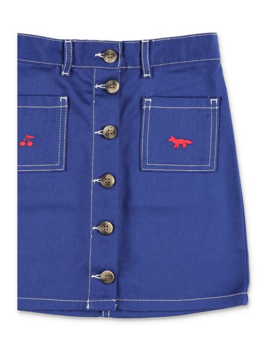 26SS [키즈] 메종키츠네 스커트 S06GSKW00012 0534 Blu - MAISON KITSUNE