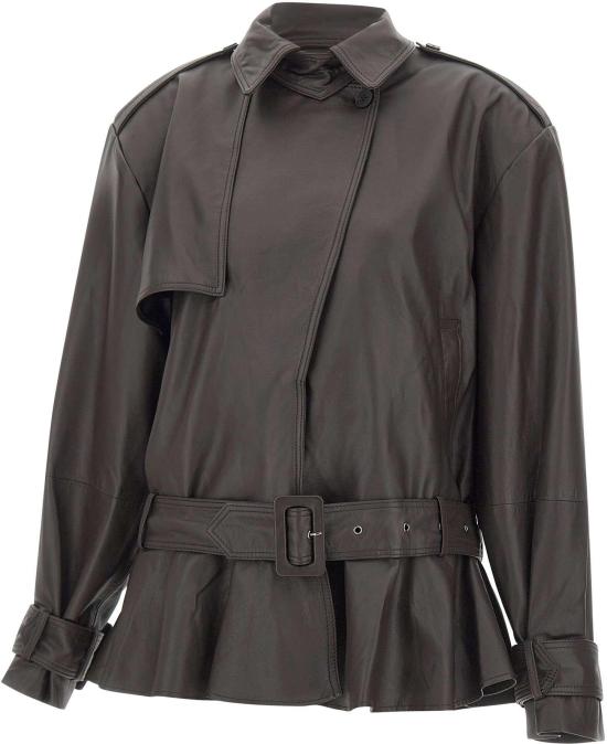 26FW 로테이트 가죽 자켓 1158171667 BROWN