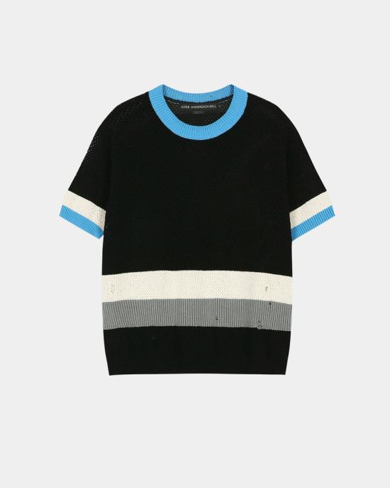 26SS 앤더슨벨 반팔 티셔츠 atb1541m BLACK BLUE DOM